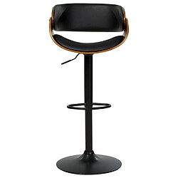 Acheter Beliani Tabouret de bar Cuir PU Noir BAKU II