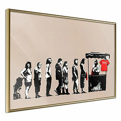 Paris Prix Affiche Murale Encadrée Banksy Festival 30 x 20 cm Or