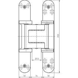 Simonswerk Paumelle Tectus A8 TE 540 100 kgs en boîte de 2 paumelles fintion laqué argent F1 pas cher