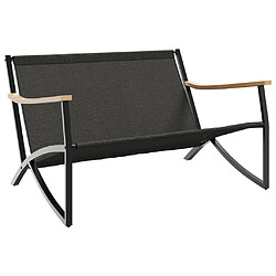 Acheter vidaXL Banc de jardin avec coussins 120 cm noir acier