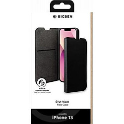 Folio Wallet iPhone 13 Noir - 65% Plastique recyclé Certifié GRS Bigben