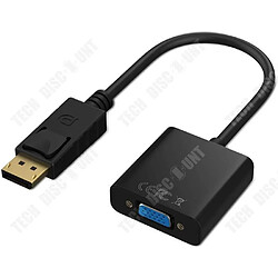 Avis Tech Discount TD® Câble adaptateur DP vers VGA - 1080p DP DisplayPort Mâle vers VGA Femelle Convert - connectique VGA male femelle