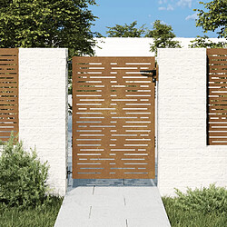 vidaXL Portail de jardin 85x150 cm acier corten conception de carré