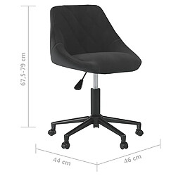 vidaXL Chaises pivotantes à manger lot de 4 noir velours pas cher