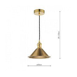 Luminaire Center Suspension Hadano Laiton Vielli,Laiton naturel 1 ampoule 117cm