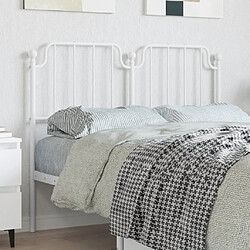 Maison Chic Tête de lit moderne pour chambre - Décoration de lit métal blanc 120 cm -MN31696