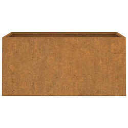 Maison Chic Jardinière,Bac à fleurs - pot de fleur 62x30x29 cm acier corten -GKD66100 pas cher