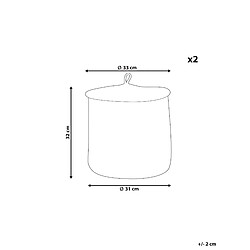 Avis Beliani Lot de 2 paniers en coton noir d 33 cm SILOPI