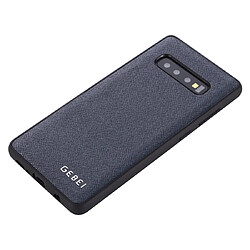 Avis Wewoo Coque Souple Pour Galaxy S10 GEBEI Étui de protection en cuir antichoc entièrement couvert bleu