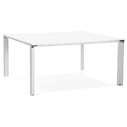 Alterego Table de réunion / bureau bench 'XLINE SQUARE' blanc - 160x160 cm