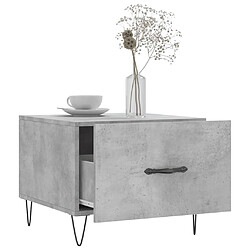 Acheter Maison Chic Lot de 2 Tables basses,Table Console pour salon gris béton 50x50x40 cm bois d'ingénierie -MN45034