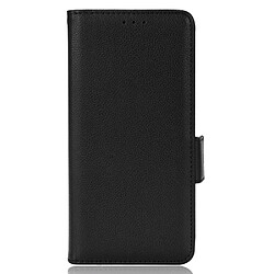 Etui en PU fermoir magnétique, texture litchi avec support, noir pour votre Vivo V21 4G/V21 5G