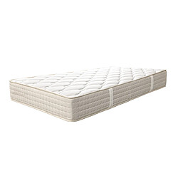 Visiodirect Matelas réversible DENIA 160x200 cm, en mousse haute densité, indépendance du couchage, ferme, face été/hiver, épaisseur 20 cm