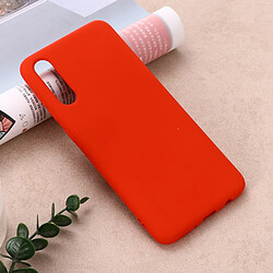 Wewoo Coque Souple Pour Galaxy A70s Etui de protection en silicone liquide Dropproof de unie Rouge