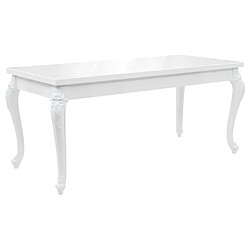 Maison Chic Table de salle à manger,Table à dîner 179x89x81 cm Blanc brillant -GKD67697