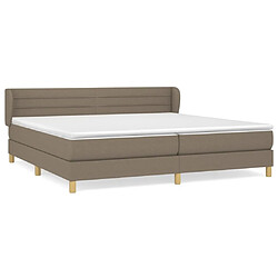 Maison Chic Lit Adulte - Lit simple Lit à sommier tapissier avec matelas moelleux - Meuble de Chambre - Taupe 200x200 cm Tissu -MN94844