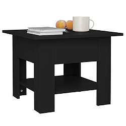 Avis vidaXL Table basse noir 55x55x42 cm bois d'ingénierie