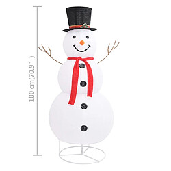 vidaXL Figurine de bonhomme de neige de Noël à LED Tissu 180 cm pas cher