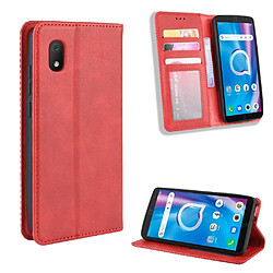 Etui en PU style vintage rouge pour votre Alcatel 1B (2020)/1A (2020)