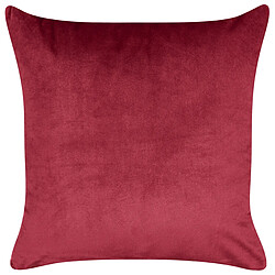 Acheter Beliani Lot de 2 coussins BICOCCA Velours 45 x 45 cm Animal Broderie Rouge foncé