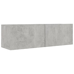 Acheter Maison Chic Ensemble de meubles TV 4 pcs | Banc TV Moderne pour salon | Meuble de Rangement - Gris béton Aggloméré -MN92329