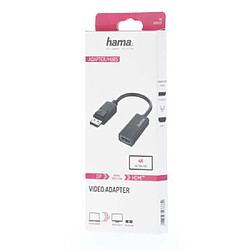 HAMA Adaptateur vidéo, fiche DisplayPort - port HDMI, Ultra-HD 4K