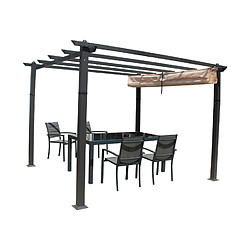 Concept Usine Pergola taupe 3x3m en aluminium Gazebo