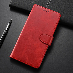 Wewoo Housse Coque Etui à rabat horizontal en cuir vachette pour Xiaomi Redmi Note 5A Xiaomi Redmi Y1 Liteavec porte-cartes et rouge pas cher