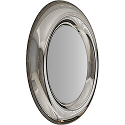 Vivenla Miroir design en acier coloris argenté et gris collection PANAMERA L. 90 x P. 4 x H. 90 cm