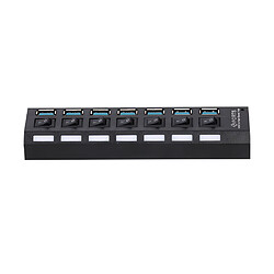 Acheter 7 ports USB 3.0 HUB Splitter USB 7 ports Expander avec commutateur pour PC641