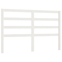 vidaXL Tête de lit Blanc 146x4x100 cm Bois massif de pin