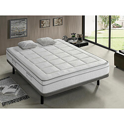 Dormalit Matelas 140X190 ROYAL VISCO Épaisseur 22 CM - Mousse à mémoire de forme - Haute adaptabilité - Ferme et élégant -2 faces Eté/hiver