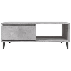 Maison Chic Table basse,Table Console Table d'appoint, Table pour salon Gris béton 90x60x35 cm Aggloméré -MN16235 pas cher