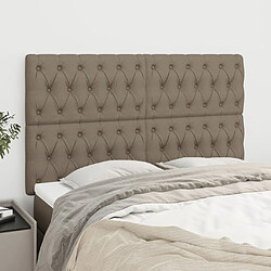 vidaXL Têtes de lit 4 pcs Taupe 80x7x78/88 cm Tissu