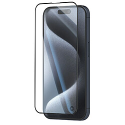 Force Glass Verre Trempé pour iPhone 15 Pro Max Verre Trempé Résistant 9H+ 2.5D Noir