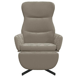 Acheter Maison Chic Chaise de relaxation | Fauteuil relax avec repose-pied Gris clair Velours -GKD94651