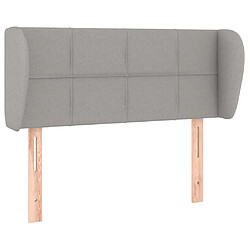 vidaXL Tête de lit avec oreilles Gris clair 103x23x78/88 cm Tissu