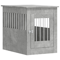 vidaXL Meuble de cage pour chiens gris béton 55x80x68 cm