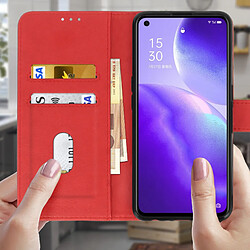 Avis Avizar Étui Oppo Find X3 Lite Protection Porte-carte Fonction Support rouge