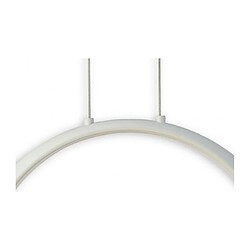 Luminaire Center Suspension LED intégré Ring blanc mat 1 ampoule 35cm pas cher