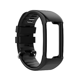 Bracelet de montre en silicone pour montre Polar A360 A370 Noir