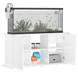 Avis vidaXL Support d'aquarium blanc brillant 121x41x58cm bois d'ingénierie