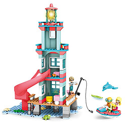 Universal 282 blocs de construction de cabane de sauvetage de plage Briques de bricolage Jouets Cadeaux pour enfants Cadeaux d'anniversaire Jouets éducatifs Jouets | Blocs d'interconnexion