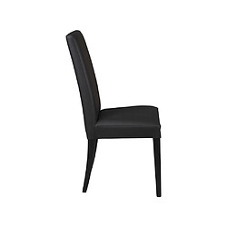 Acheter Vente-Unique Lot de 2 chaises TACOMA - Simili noir & pieds noirs