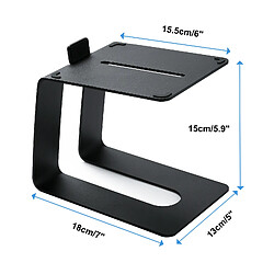 Edifier Supports d'enceintes de bureau, support d'enceintes de moniteur de studio pour petites et moyennes enceintes d'ordinateur d'étagère, supports d'enceintes de table inclinés anti-vibrations, noir - Paire