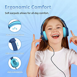 Casque filaire pour enfants Tronsmart KH01 bleu pas cher