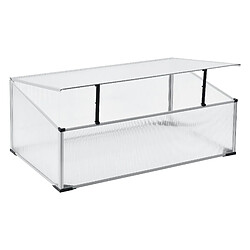 Helloshop26 Serrer hcâssis de jardin horta avec toiture polycarbonate 100 x 60 x 40 cm 03_0008264