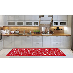 Alter Chemin de cuisine, 100% Made in Italy, Tapis antitache avec impression numérique, Chemin de table antidérapant et lavable, Modèle de Noël - Charity, cm 240x52