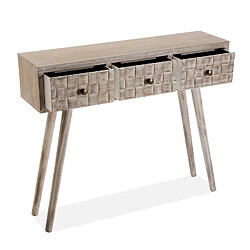 Avis Versa Meuble d'entrée étroit, Table console Anish 97x25x81,5cm,Bois, Marron et gris