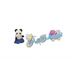 5652 fille panda son velo et sa remorque Sylvanian Families